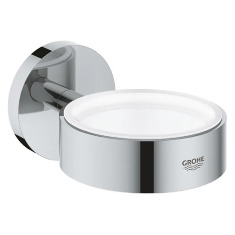 GROHE 40369001 Essentials Holder for Glass Soap Dish in Starlight Polished Chrome