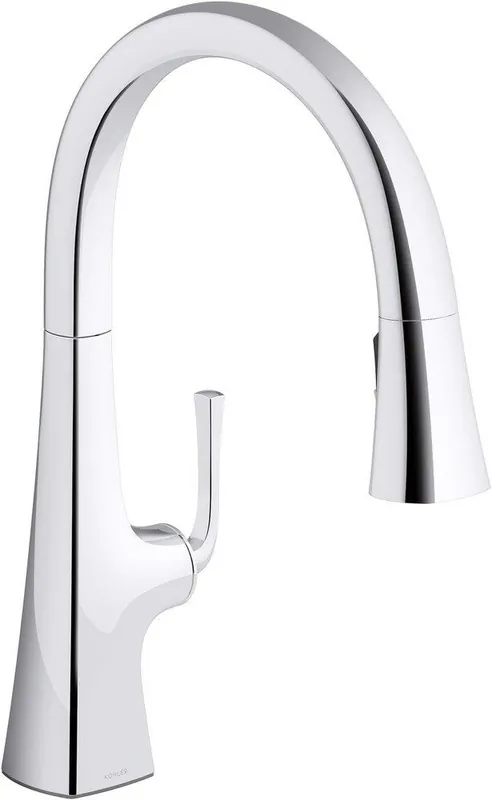 Kohler 22062-CP Graze Single Handle Pull Down Kitchen Faucet in Polished Chrome