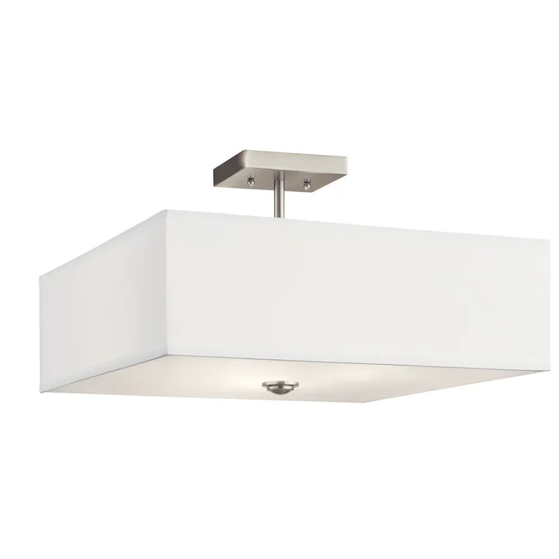 Kichler 43693NI Shailene 18in 3 Light Square Semi Flush Light