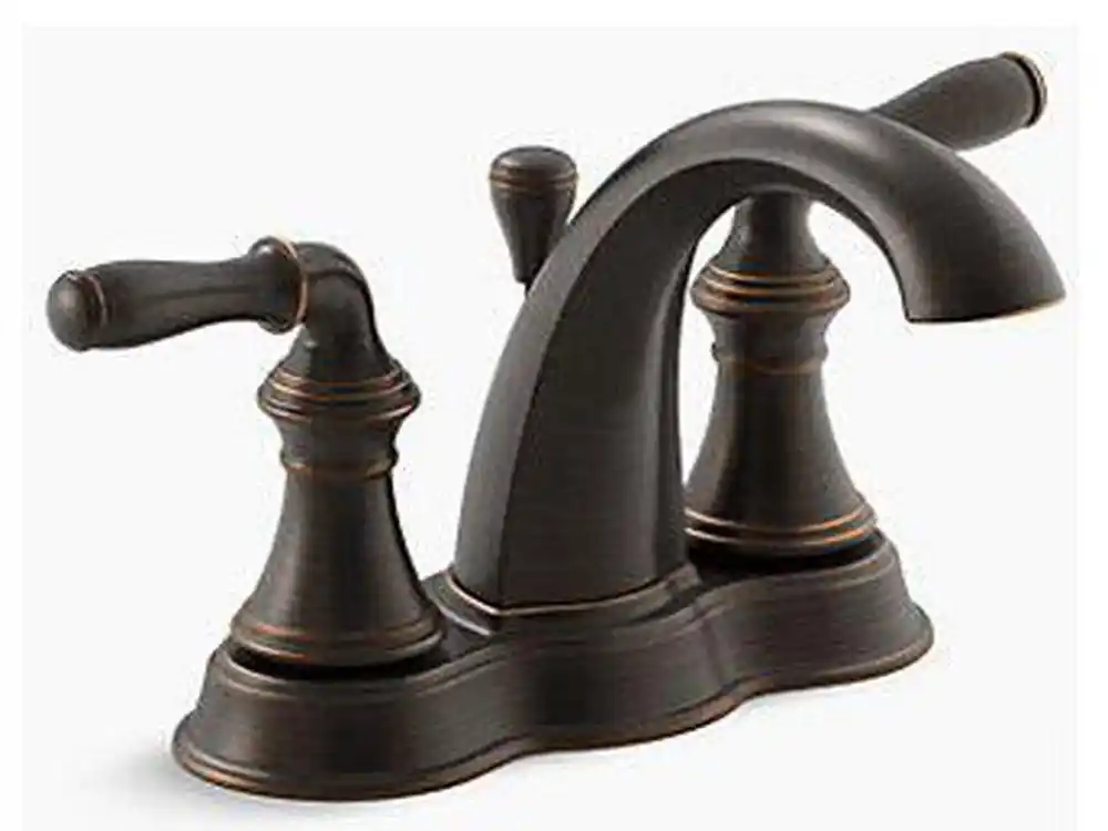 KOHLER 393-N4-2BZ Devonshire Two Handle Centerset Bathroom Sink Faucet in Oil Rubbed Bronze
