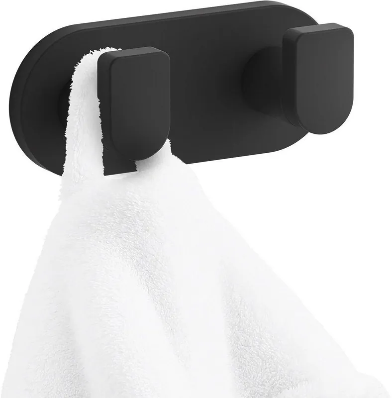Kohler 73146-BL Composed 2-Hook Robe Hook in Matte Black