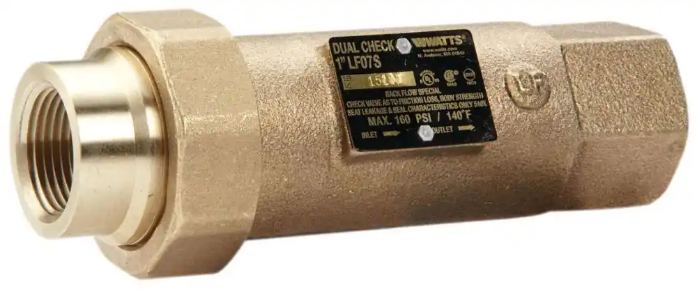 Watts 0122588 Series LF07S 1 in Brass FNPT Backflow Preventer WLF07SG