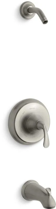 Kohler TLS10275-4-BN Forte Single Handle Bathtub & Shower Faucet in Vibrant Brushed Nickel Trim Only