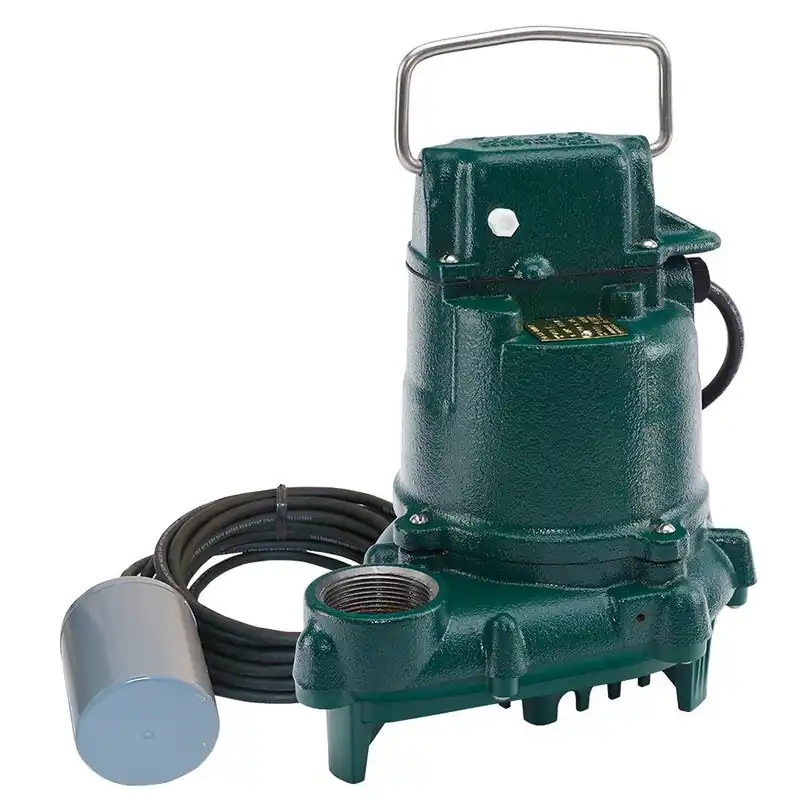 Zoeller 53-0032 Mighty-Mate 1/3 HP 115V Cast Iron Submersible Sump/Effluent Pump with Variable Level Float Switch BN53