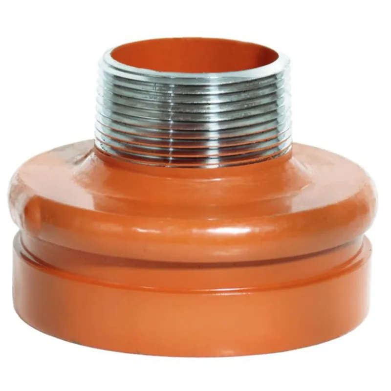 Gruvlok GVLF-7076-250.200-PNTD 2-1/2 x 2 Male Adapter - Painted - GR x MPT