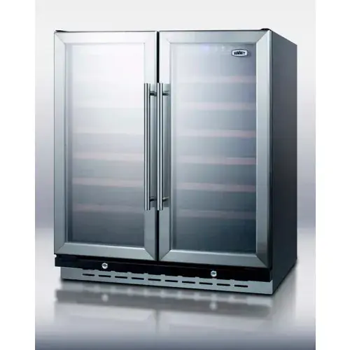 Summit SWC3066B Built-In Undercounter Dual Zone Wine Cellar LED Lighting 30 Wide