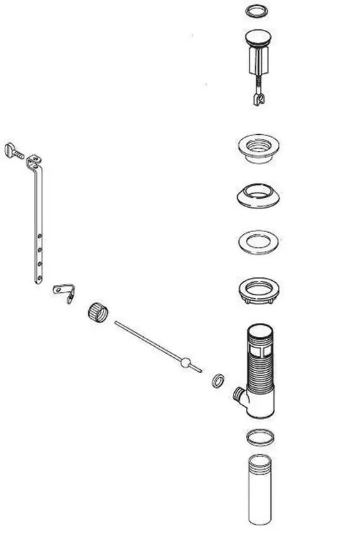 Kohler 1037023-CP Standard Drain with Overflow Polished Chrome