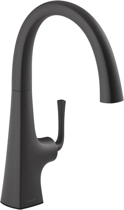 Kohler 22065-BL Graze Single Handle Bar Faucet in Matte Black