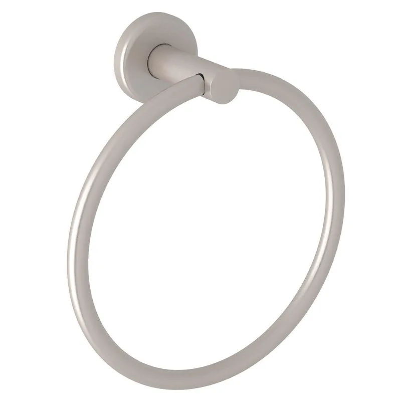 ROHL LO4STN Bossini Round Closed Towel Ring in Satin Nickel