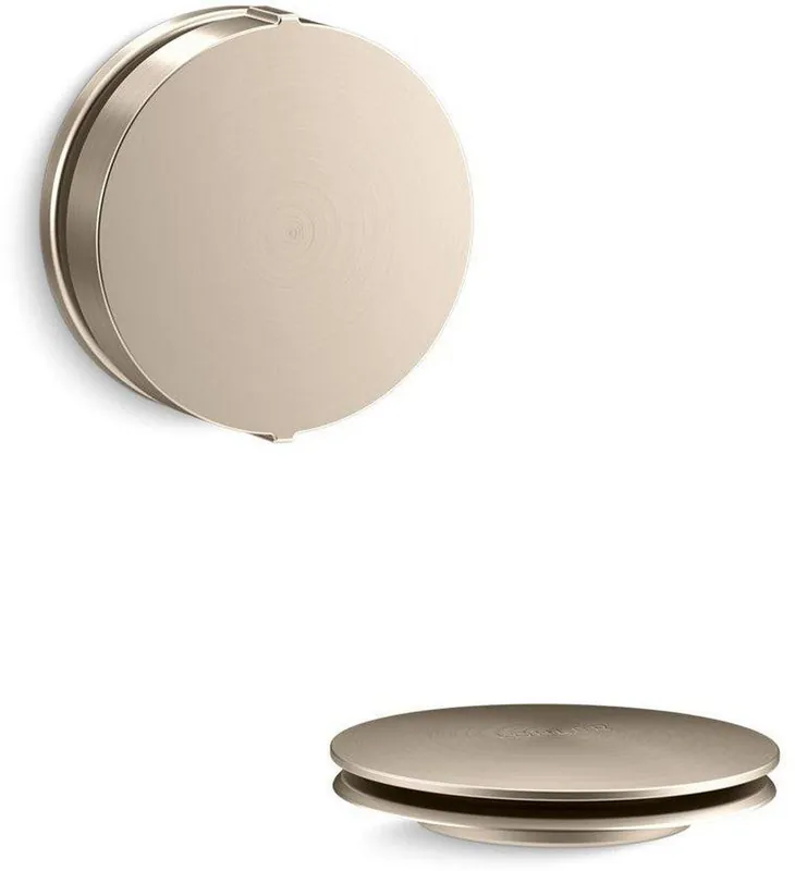 Kohler T37392-BV PureFlo Cable Bath Drain Trim with Contemporary Rotary Turn Handle