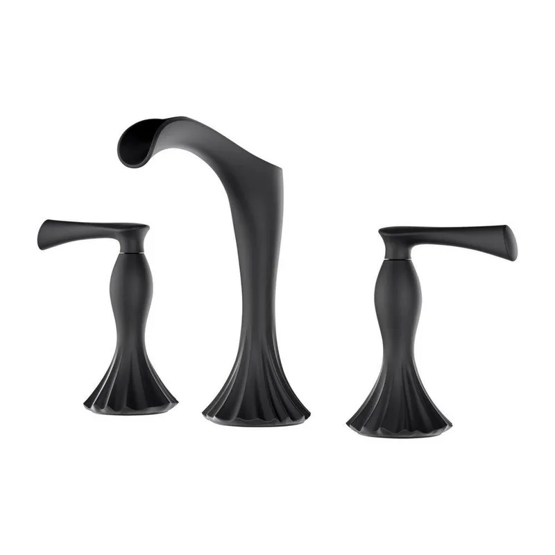 Pfister LG49-RH3B Rhen Two Handle Widespread Bathroom Sink Faucet in Matte Black