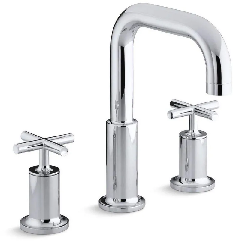 KOHLER T14428-3-CP Purist Two Handle Roman Tub Faucet in Polished Chrome (Trim Only)
