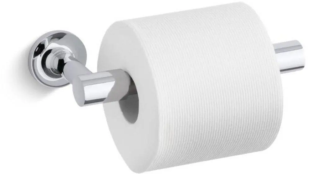 KOHLER 14377-CP Purist Wall Mount Toilet Tissue Holder
