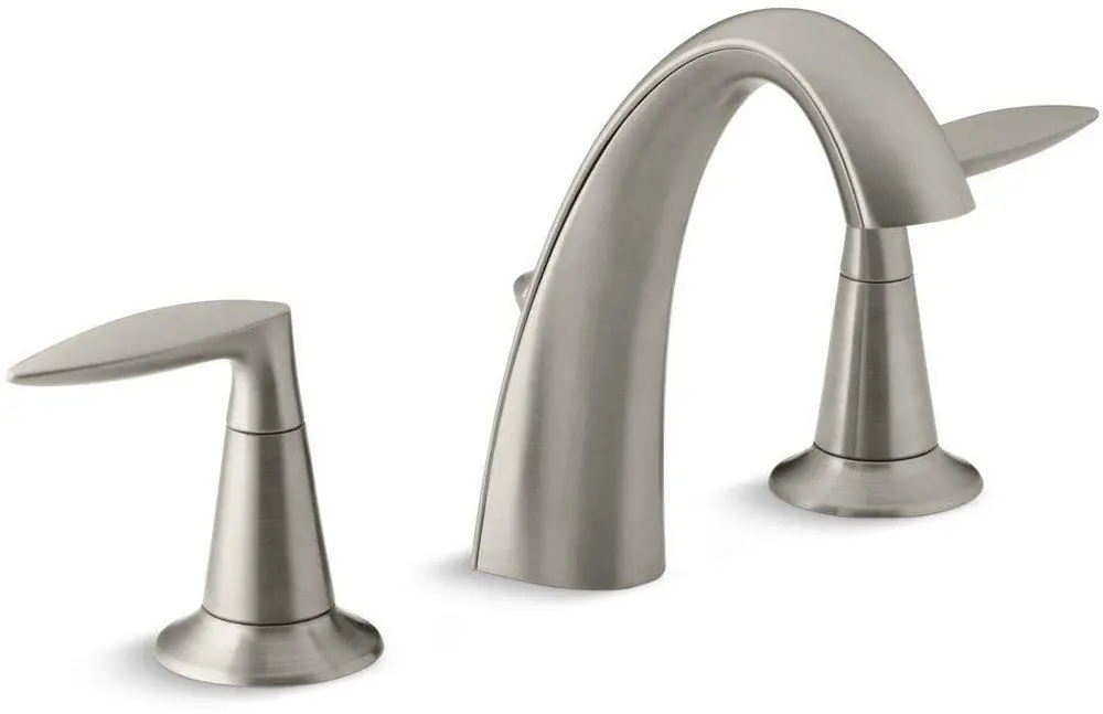 Kohler 45102-4-BN Alteo Two Handle Widespread Bathroom Sink Faucet in Vibrant Brushed Nickel