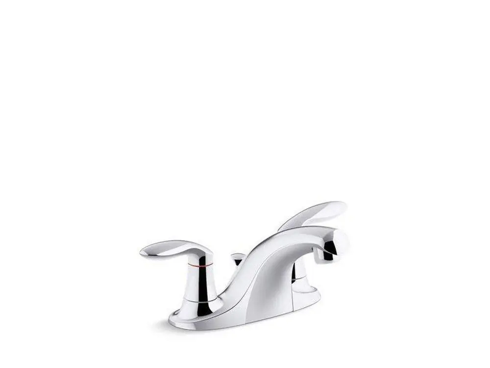 Kohler 15241-4RA-CP Coralais Two Handle Centerset Bathroom Sink Faucet in Polished Chrome
