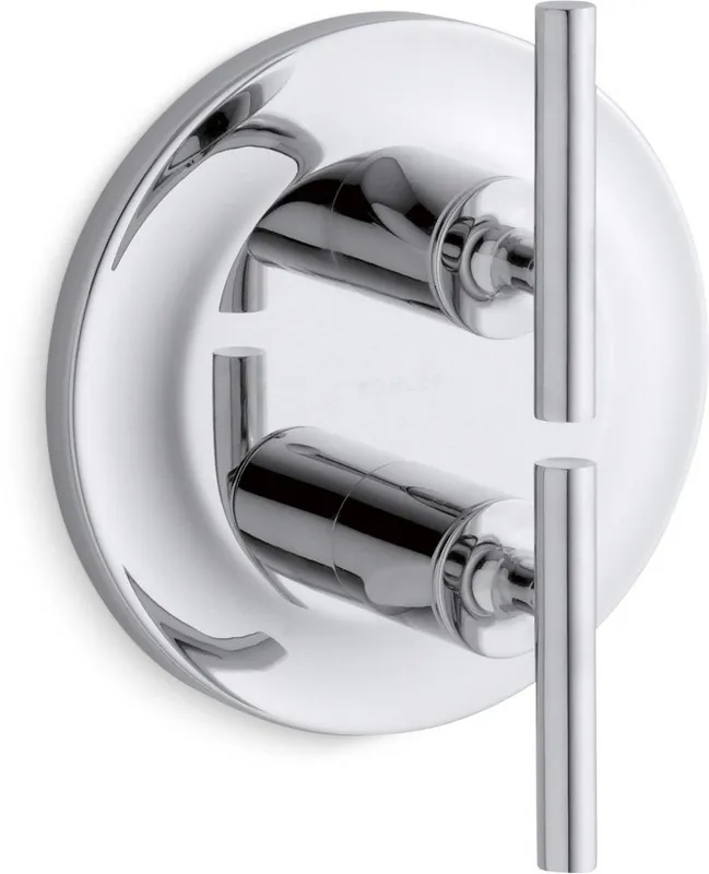 Kohler T14489-4-CP Purist® Two Handle Thermostatic Valve Trim in Polished Chrome