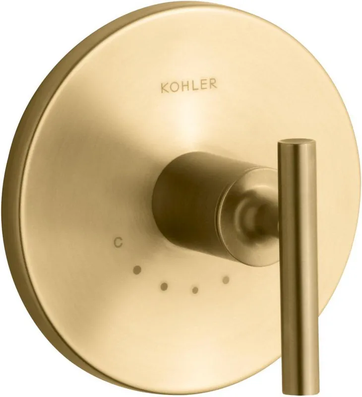 Kohler T14488-4-2MB Purist Single Handle Thermostatic Valve Trim in Vibrant Brushed Moderne Brass