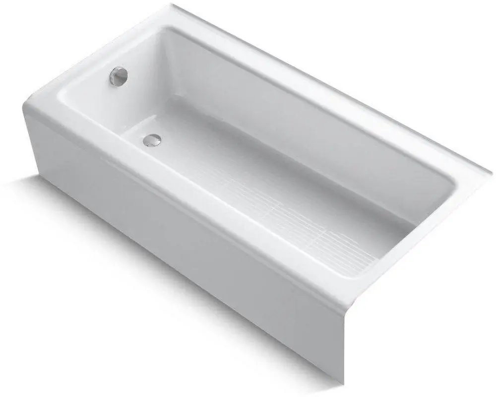 KOHLER 837-0 Bellwether 60 in. x 30 in. Soaker Alcove Bathtub with Left Drain in White
