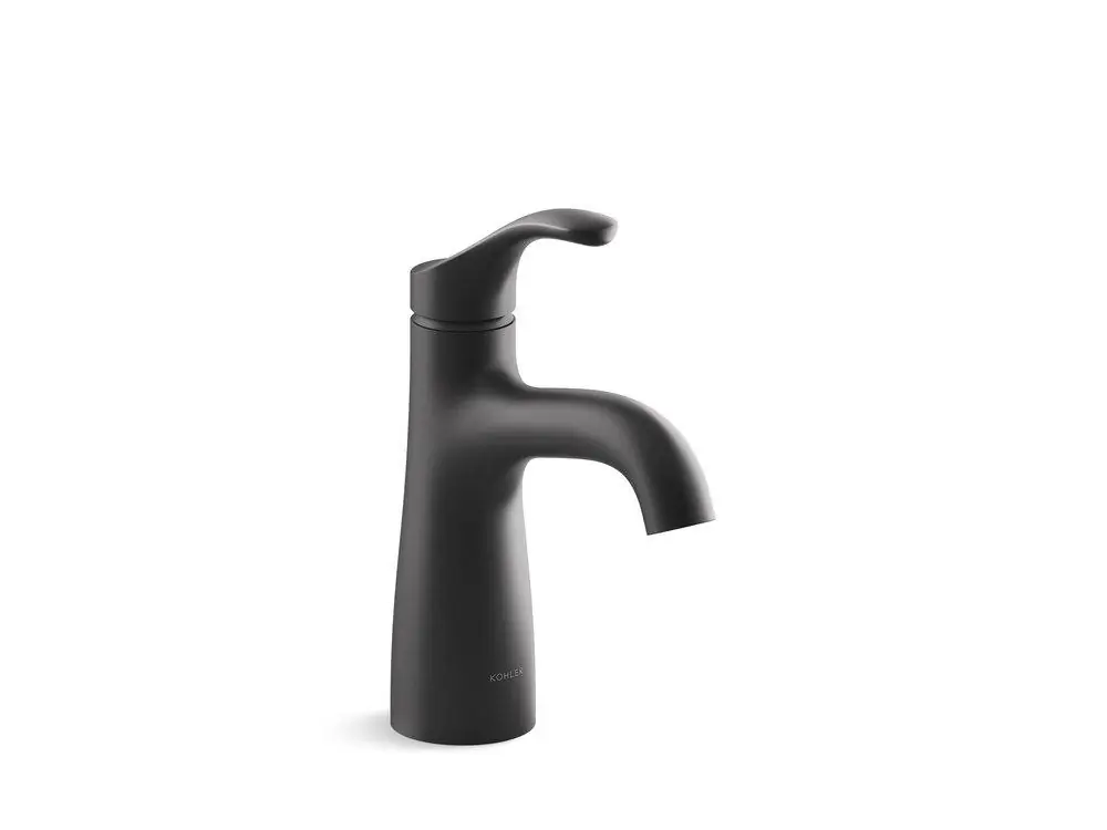 Kohler 27389-4-BL Simplice Single Handle Monoblock Bathroom Sink Faucet in Matte Black