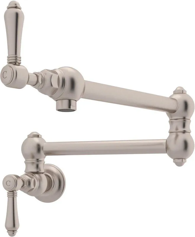 Rohl A1451LMSTN-2 Italian Country Kitchen Wall Mount Pot Filler 1.5 GPM