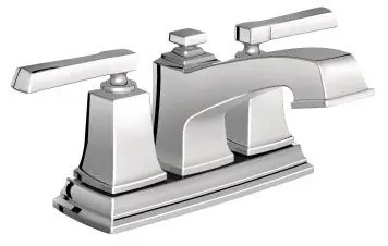 Moen 6010 Two Handle Centerset Bathroom Sink Faucet in Chrome