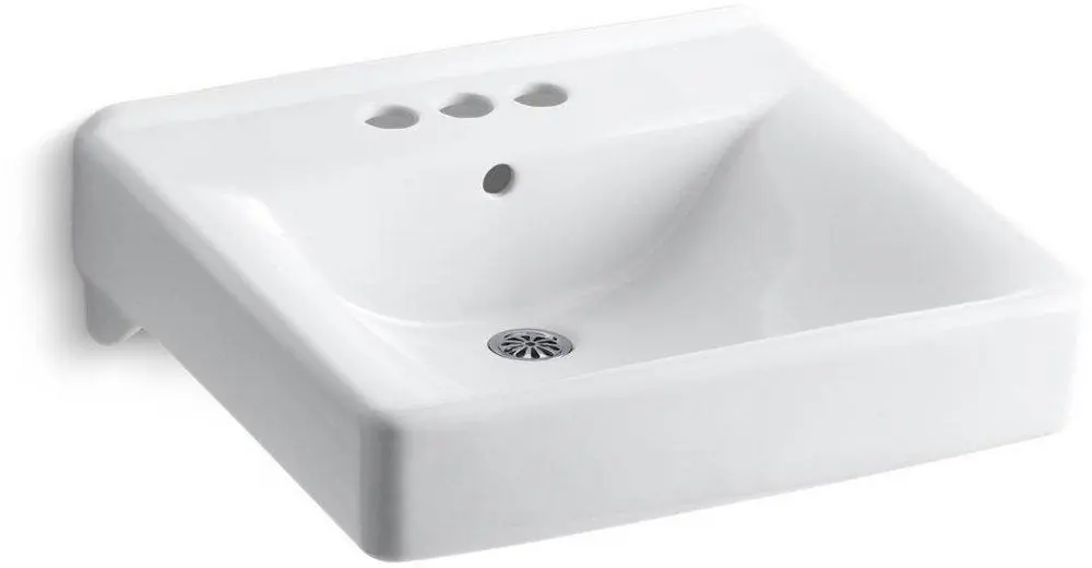 Kohler 2054-0 Soho® 20 x 18 in. Rectangular Wall Mount Bathroom Sink in White