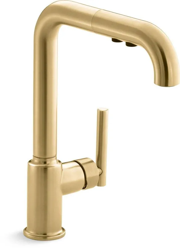 KOHLER 7505-2MB Purist Single Handle Pull Out Kitchen Faucet