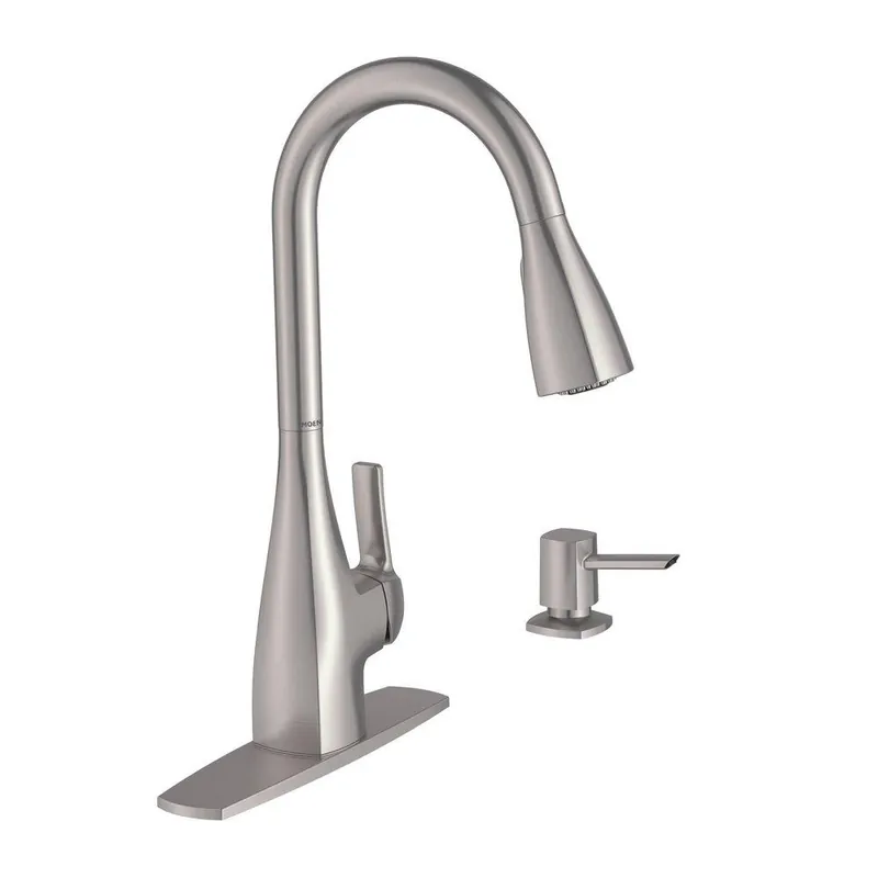 Moen 87599SRS Kiran Single Handle Pull Down Kitchen Faucet In Spot Resist Stainless