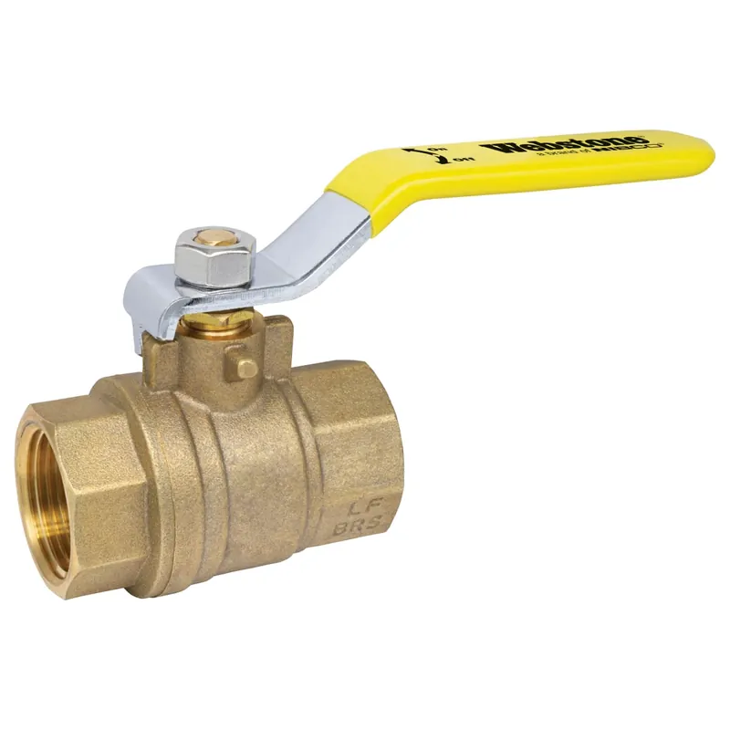 Webstone H-40702W 1/2 FIP Lead-Free Full Port Forged Brass Ball Valve, w/ Adjustable Packing Gland