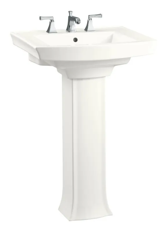 Kohler 2359-4-0 Archer 23 x 20 in. Rectangular Pedestal Sink with Base in White