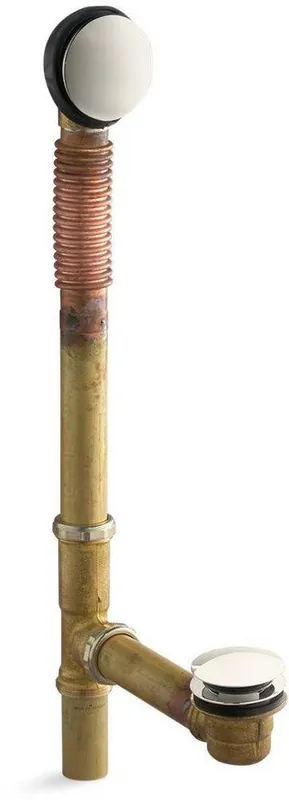 Kohler 7259-SN ClearFlo 18-1/2 in. Brass Toe-Tap Drain