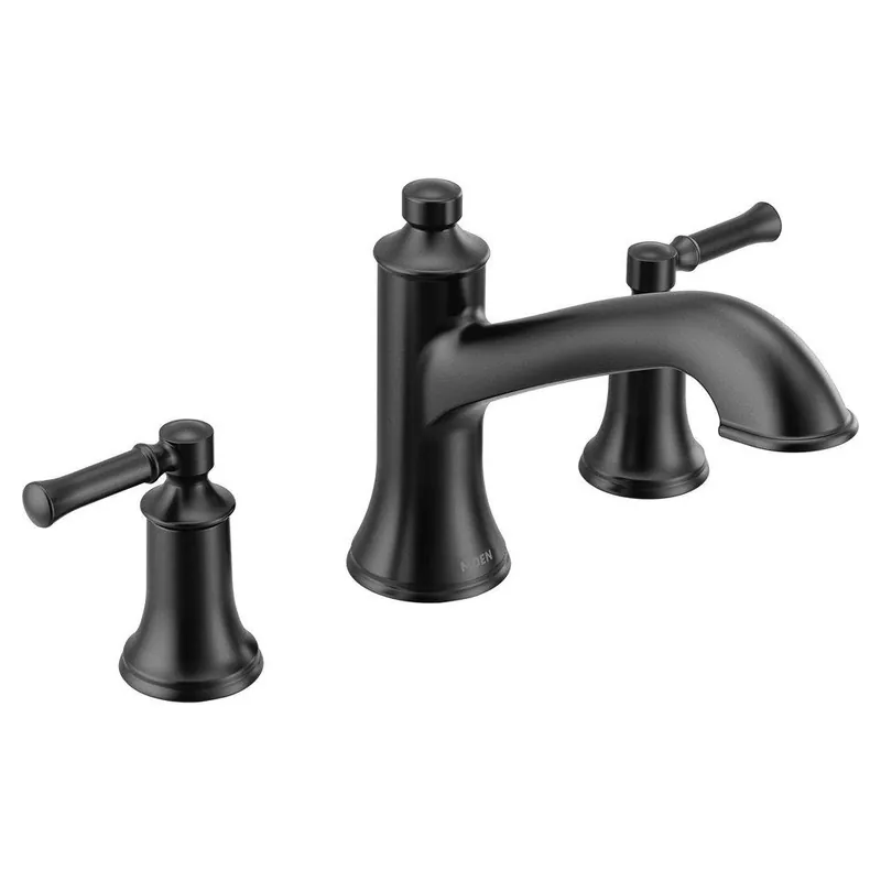 Moen T683BL Dartmoor Two Handle Roman Tub Faucet in Matte Black
