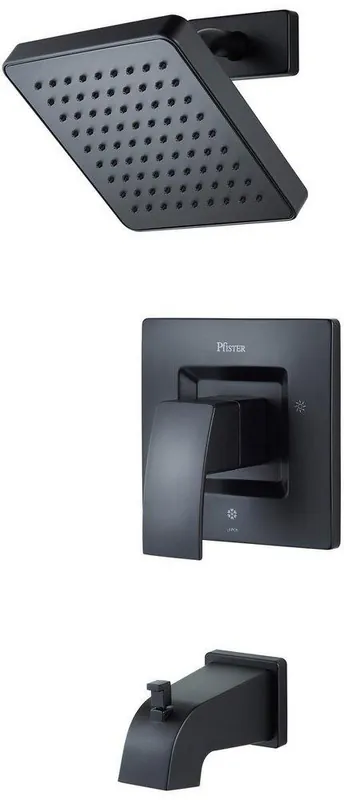 Pfister LG89-8DFB Kenzo 1-Handle Tub & Shower Trim Kit in Matte Black