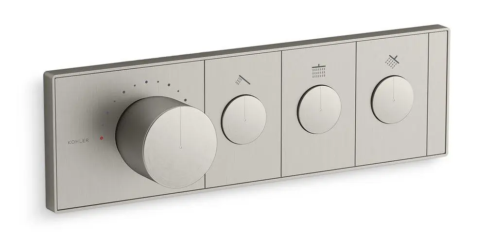 Kohler 26347-9-BN Anthem Four Handle Thermostatic Valve Trim in Vibrant Brushed Nickel
