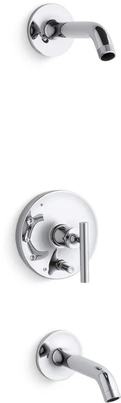 KOHLER T14420-4L-CP Purist Single Handle Bathtub & Shower Faucet in Polished Chrome (Trim Only)