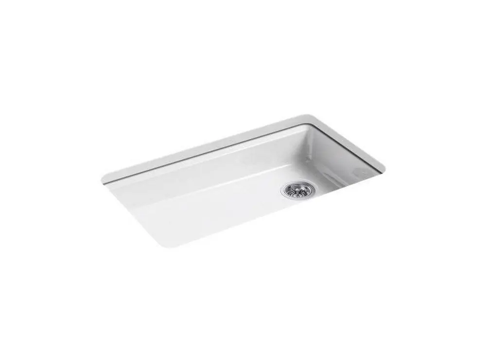 Kohler 8689-5U-0 Riverby 33 x 22 in. Cast Iron Kitchen Sink with 5 Holes