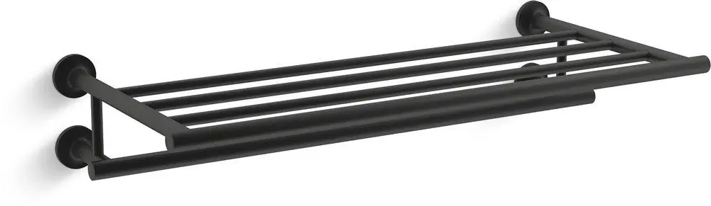 Kohler 14381-BL Purist Towel Shelf in Matte Black