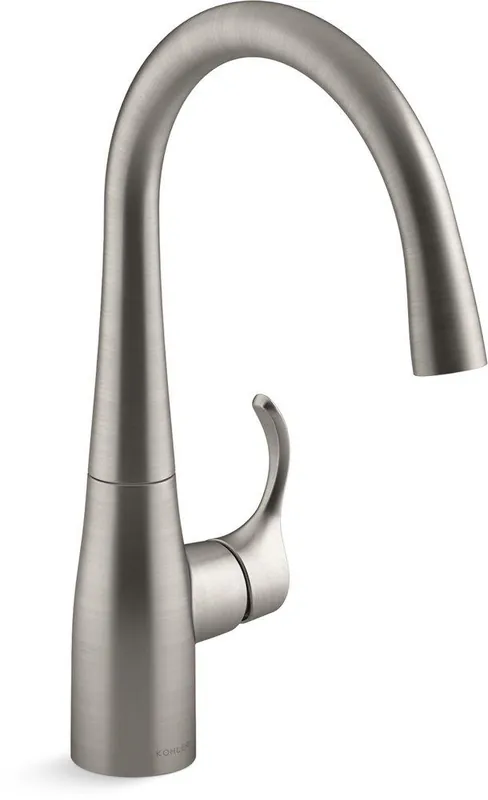 Kohler 22034-VS Simplice Single Handle Bar Faucet in Vibrant Stainless