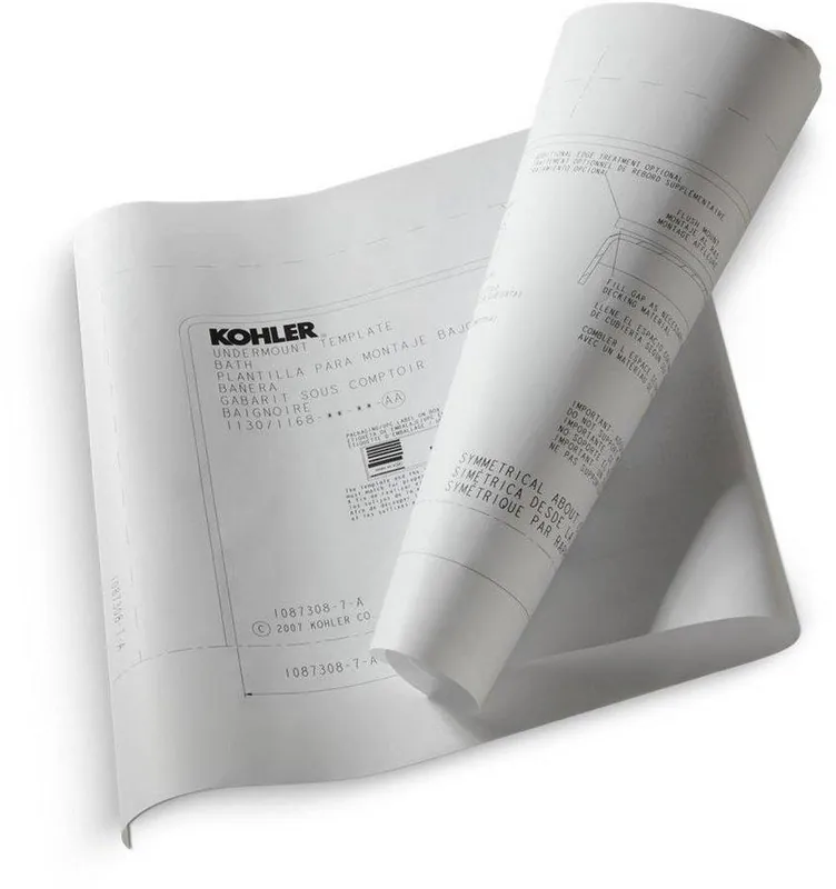 Kohler 531-NA Underscore Undercounter Install Kit For 1121/1167