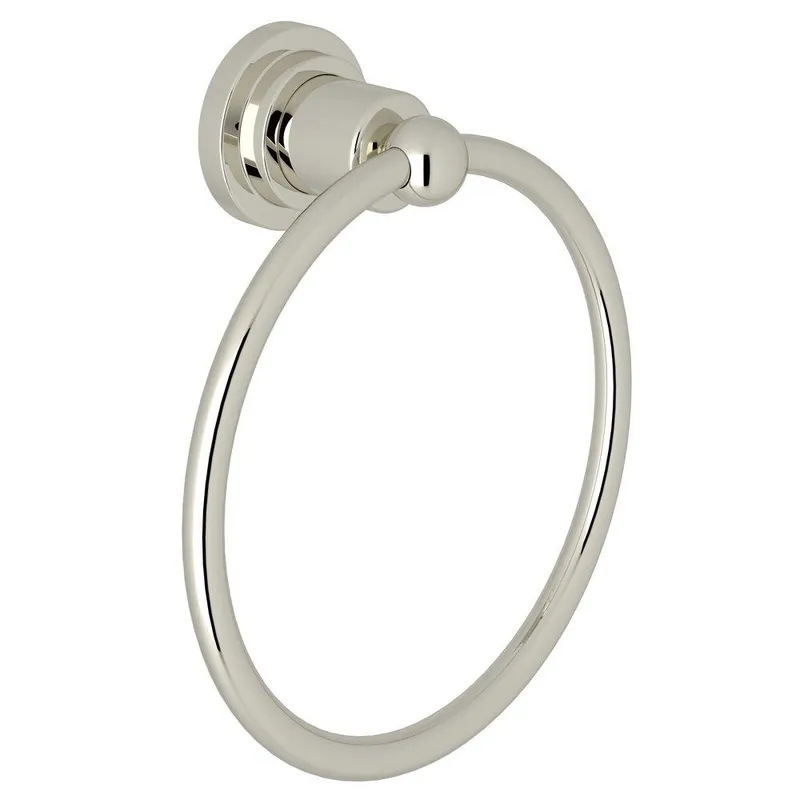 Rohl A1485IWPN Campo Round Closed Towel Ring in Polished Nickel