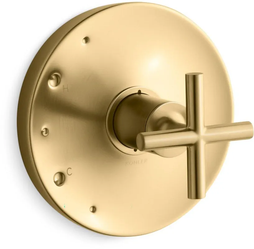 Kohler TS14423-3-2MB Purist Single Handle Valve Trim in Vibrant Brushed Moderne Brass