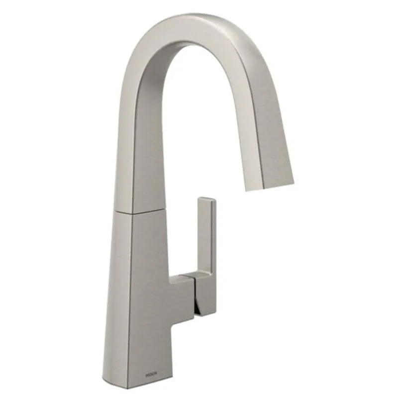 Moen S55005SRS Nio Single Handle Bar Faucet in Spot Resist Stainless