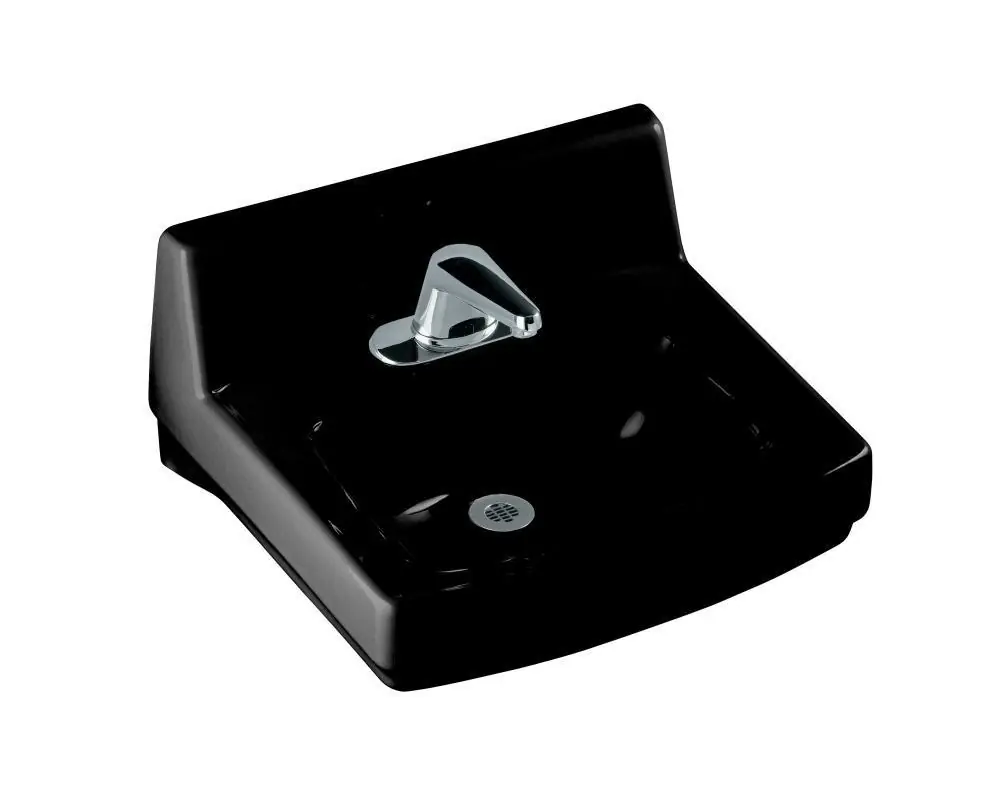 Kohler 2032-7 Greenwich 20-3/4 x 18-1/4 in. Rectangular Wall Mount Bathroom Sink in Black Black