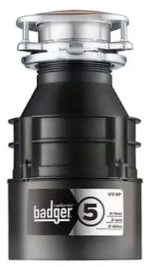 InSinkErator 78578A-ISE Badger 5 (1/2 HP) Waterborne Gray Enamel - Continuous Feed, Heavy Duty