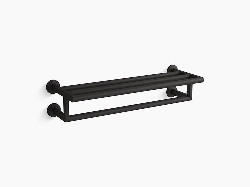 Kohler 78376-BL Components 24 in. Towel Bar in Matte Black