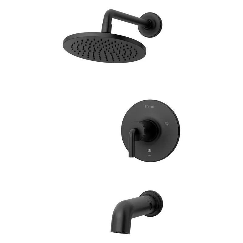 Pfister LG89-8TNTB Tenet One Handle Single Function Bathtub & Shower Faucet in Matte Black (Trim Only)