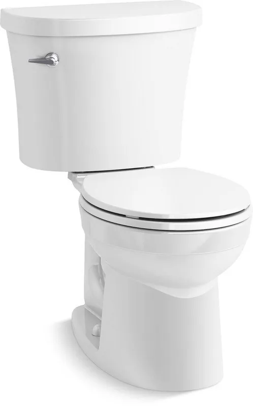 KOHLER 25097-0 Kingston 1.28 gpf Round Floor Mount Two Piece Toilet in White