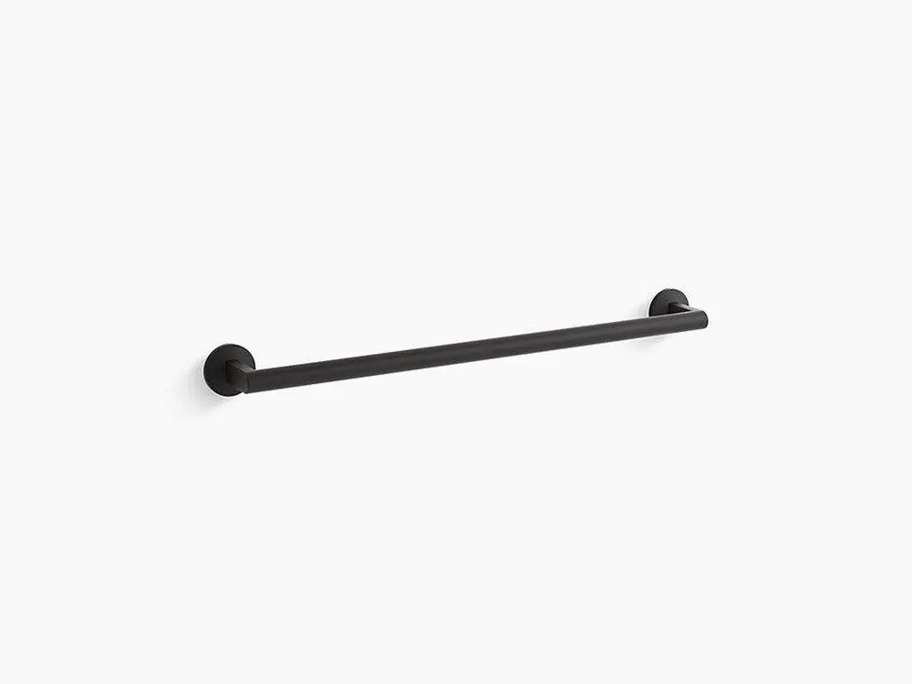 KOHLER 78373-BL Components 24 in. Towel Bar in Matte Black