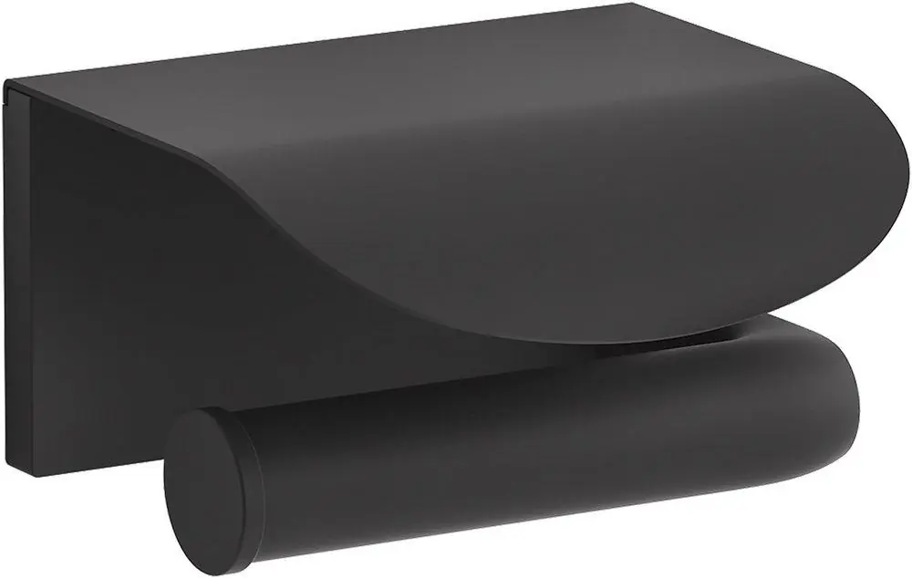Kohler 97503-BL Avid Wall Mount Toilet Tissue Holder in Matte Black