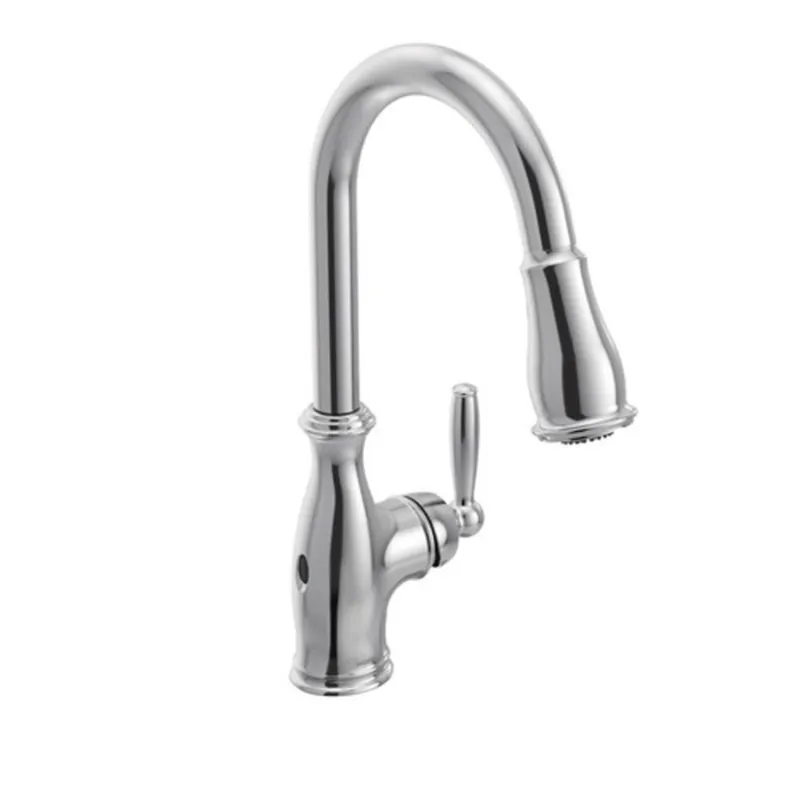 Moen 7185EWC Brantford MotionSense Wave Single Handle Pull Down Touchless Kitchen Faucet in Polished Chrome